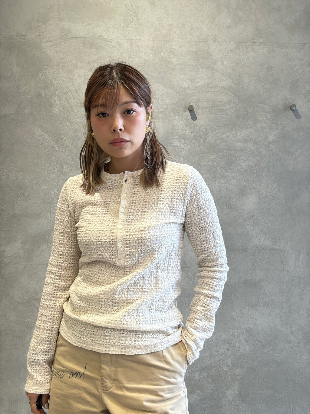 ヘンリーネックカットソー／8611002／LE MÉLANGE