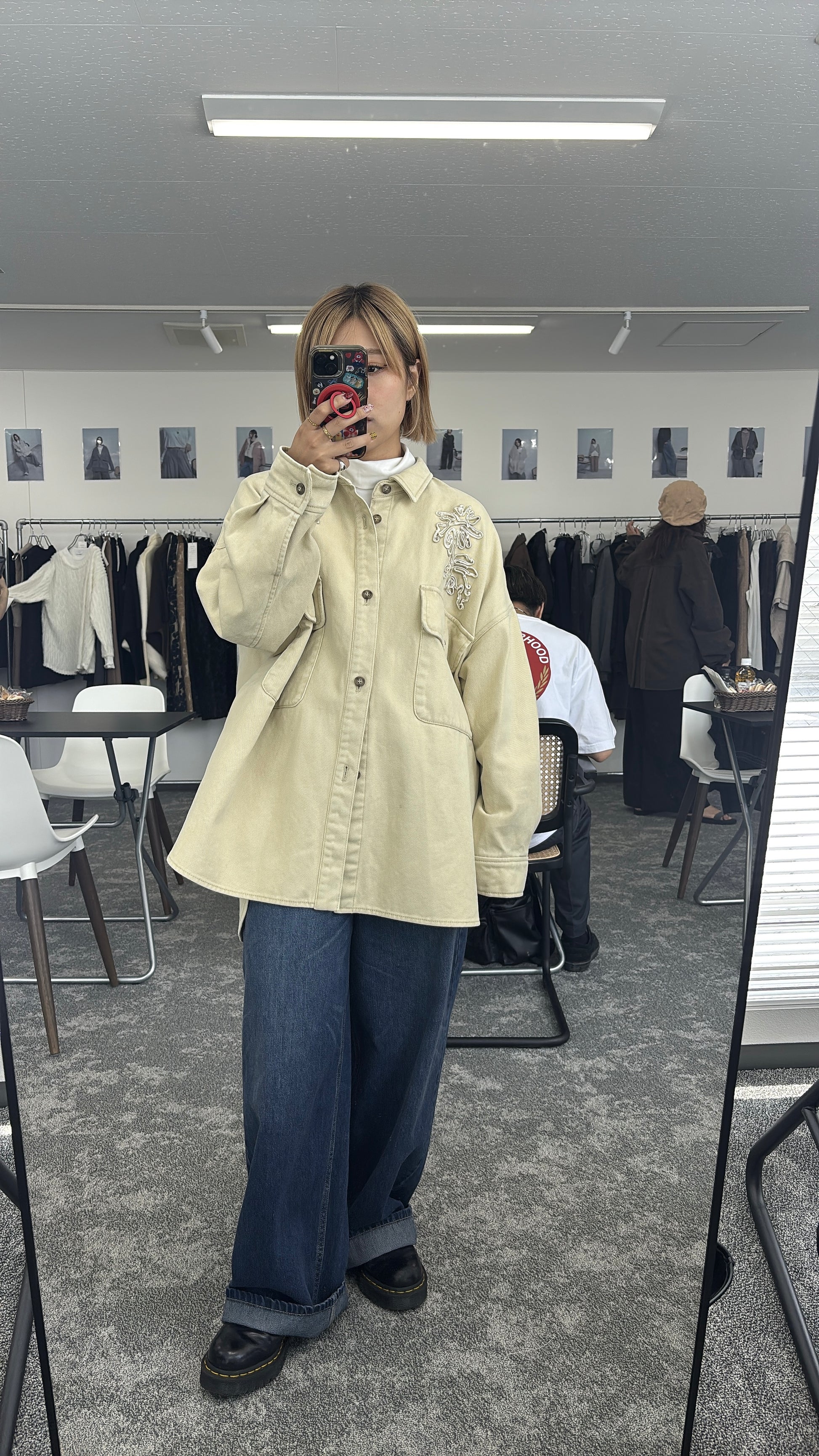 【予約⚡︎販売】刺繍オーバーシャツブルゾン／607532／CYAN tokyo／2026 AW#2