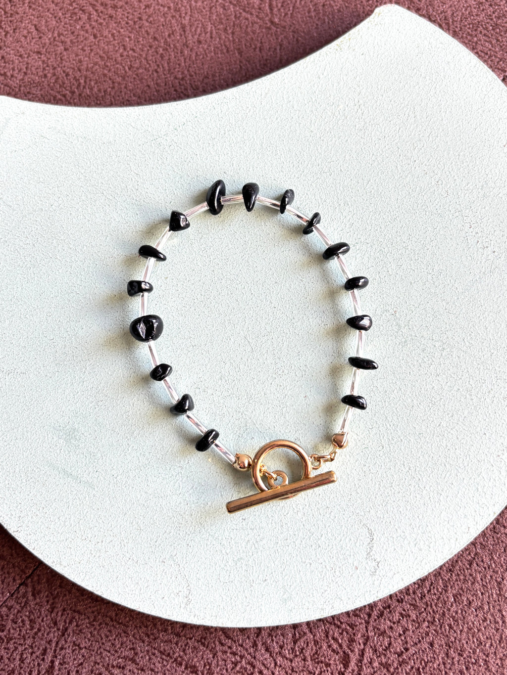【予約販売】ブラックビーズmixブレスレット