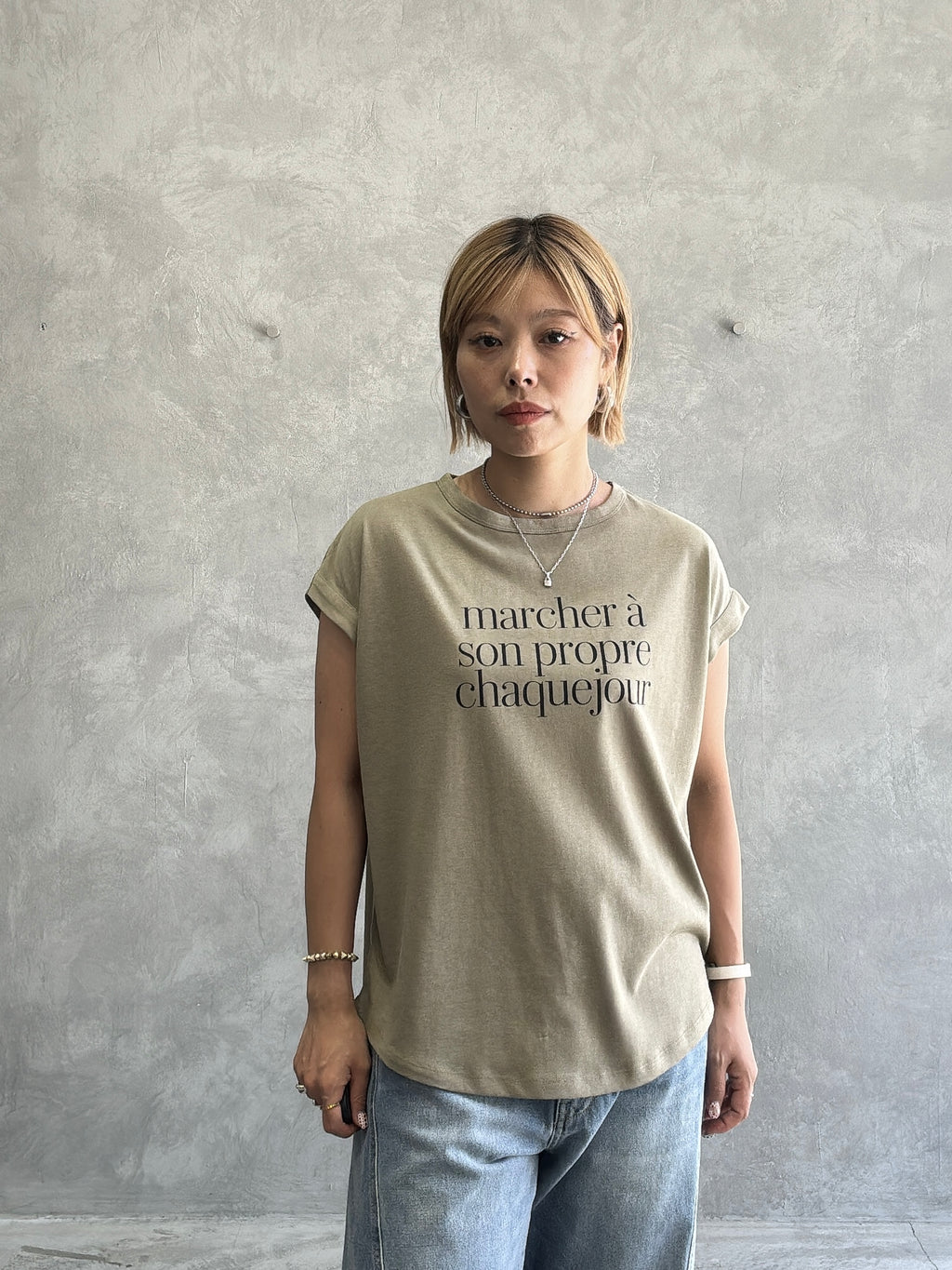 受付終了【予約販売】marcher シアー天竺ソフトフレンチTシャツ／ING