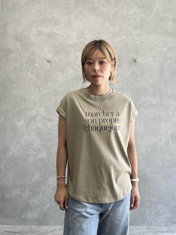 【予約販売】marcher シアー天竺ソフトフレンチTシャツ／ING