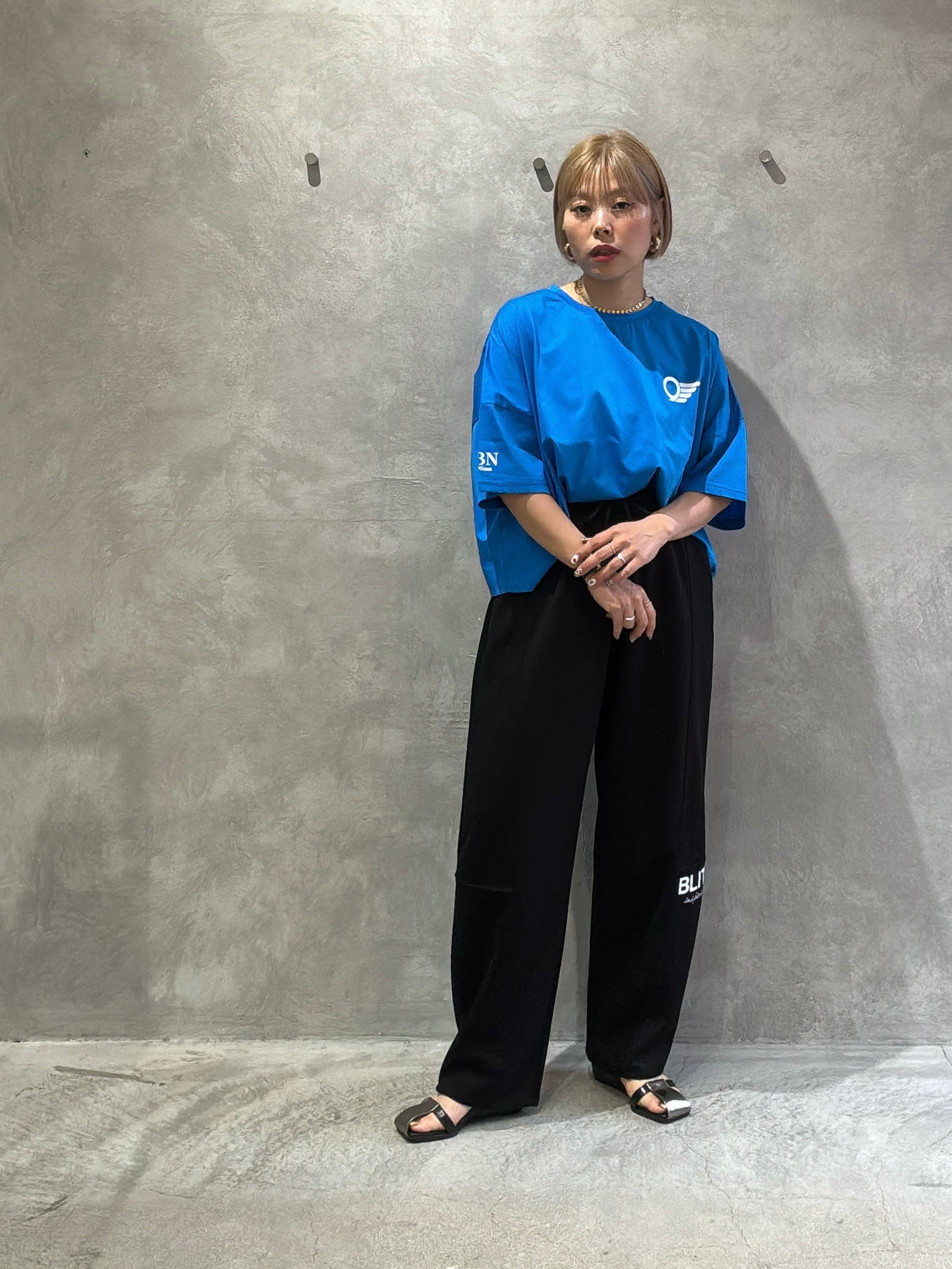 ショート丈ドライタッチTシャツ／No.9-the Nines-