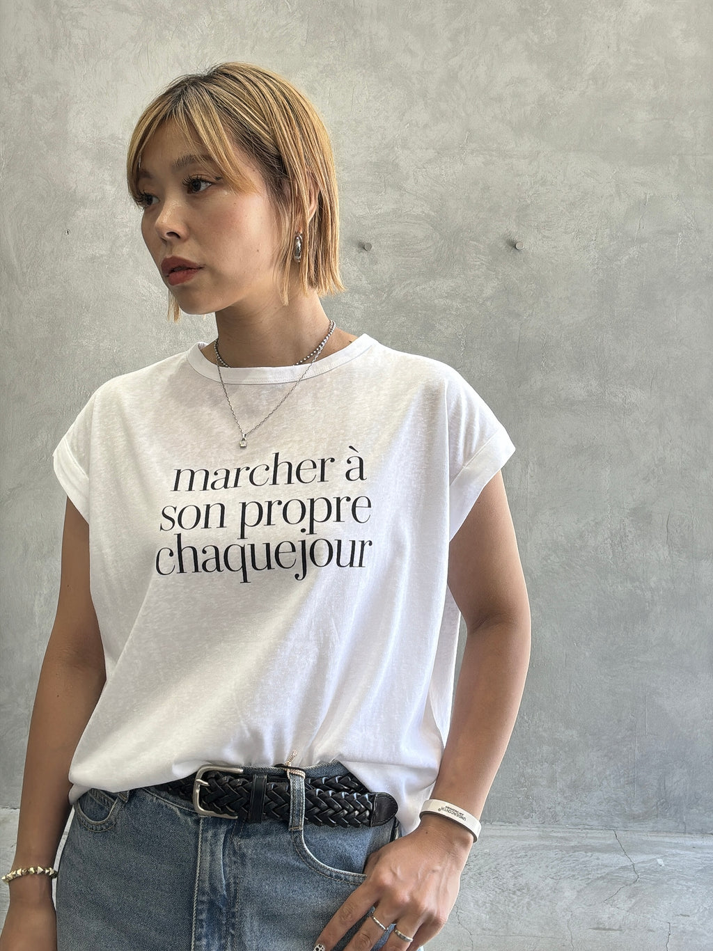 受付終了【予約販売】marcher シアー天竺ソフトフレンチTシャツ／ING