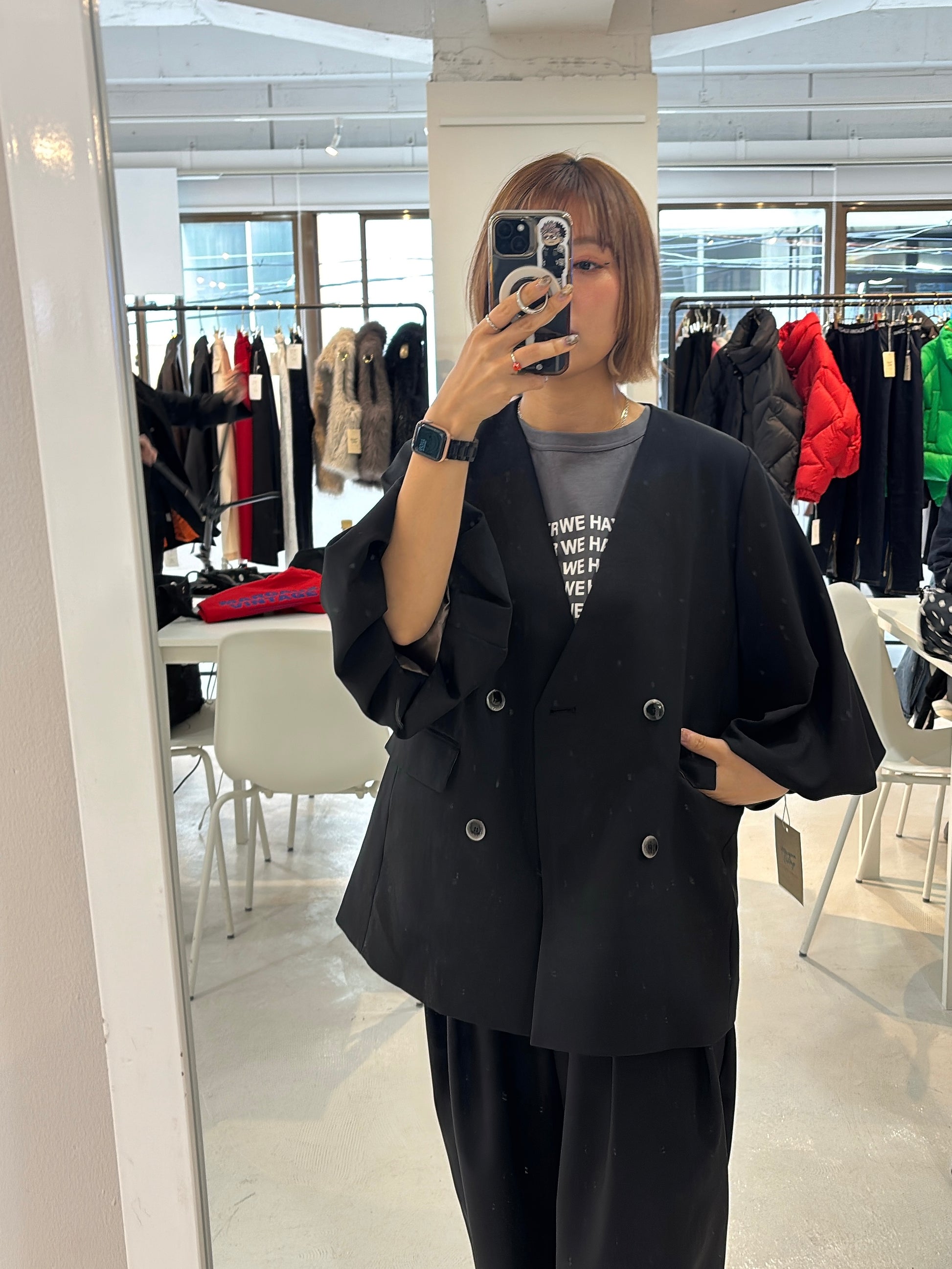 【予約⚡︎販売】バルーンスリーブノーカラーJK／MG JK-26088-A／MARGAUX VINTAGE／2026 AW＃1