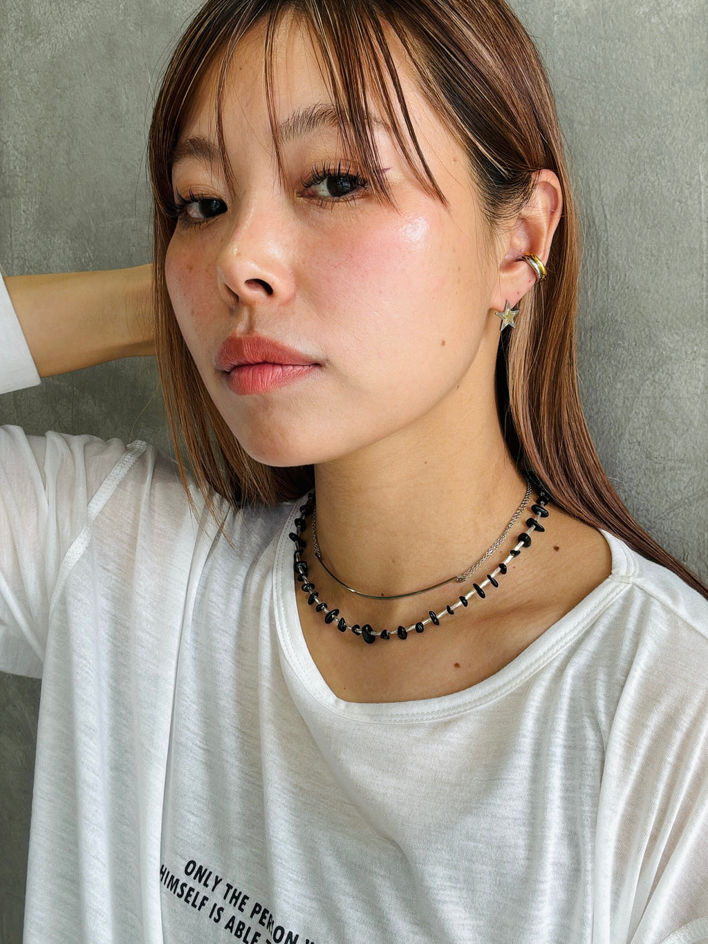 ⚡︎【予約販売】ブラックビーズmixネックレス