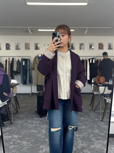 【予約⚡︎販売】ギャザーバルーンシャツ／604489／CYAN tokyo／2026 AW#1