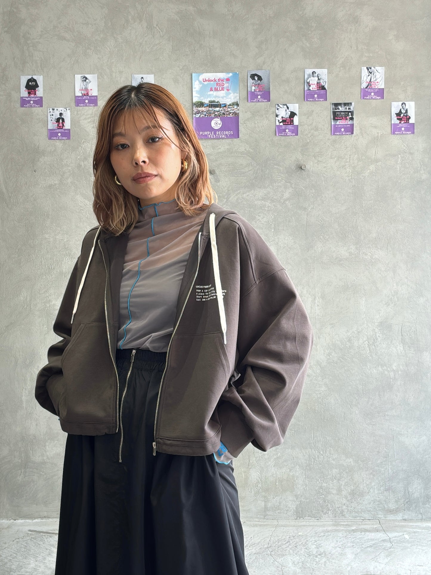 ジップアップパーカー／Anna Kerry