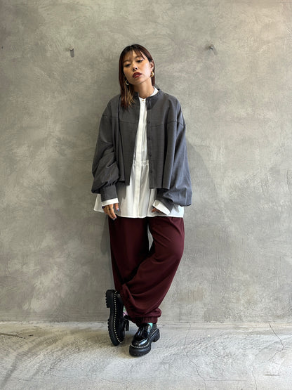 ラウンドステッチサーキュラシャツ／CYAN tokyo