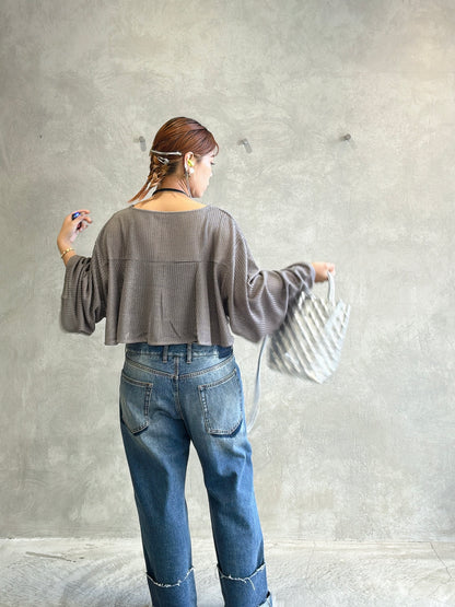 Wウエストデニムパンツ／VERSEAU