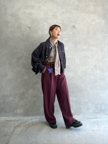 タイ付きチェックシャツ／LE MÉLANGE