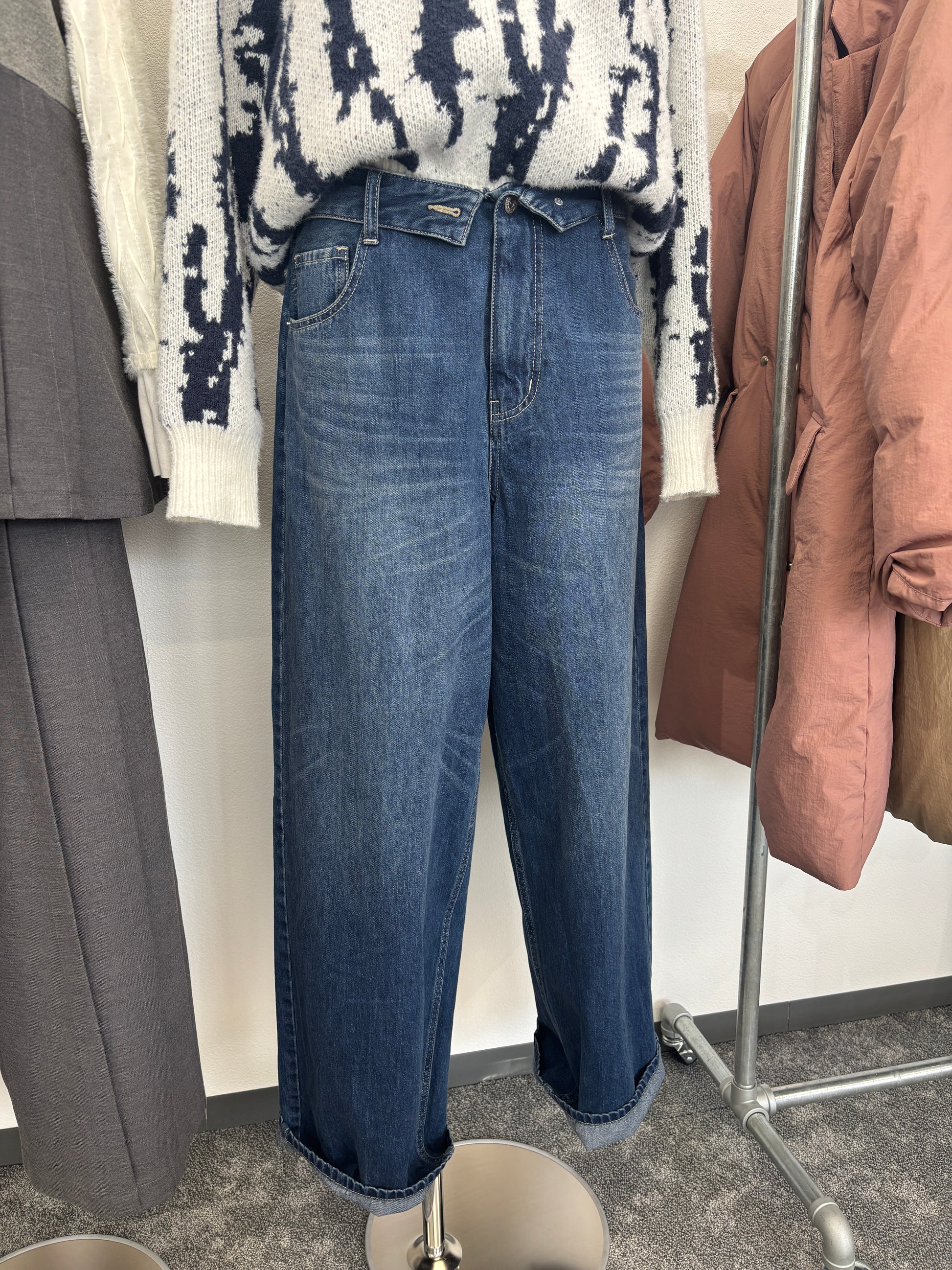 【予約⚡︎販売】ロールウエストワイドデニム／607534／CYAN tokyo／2026 AW#2