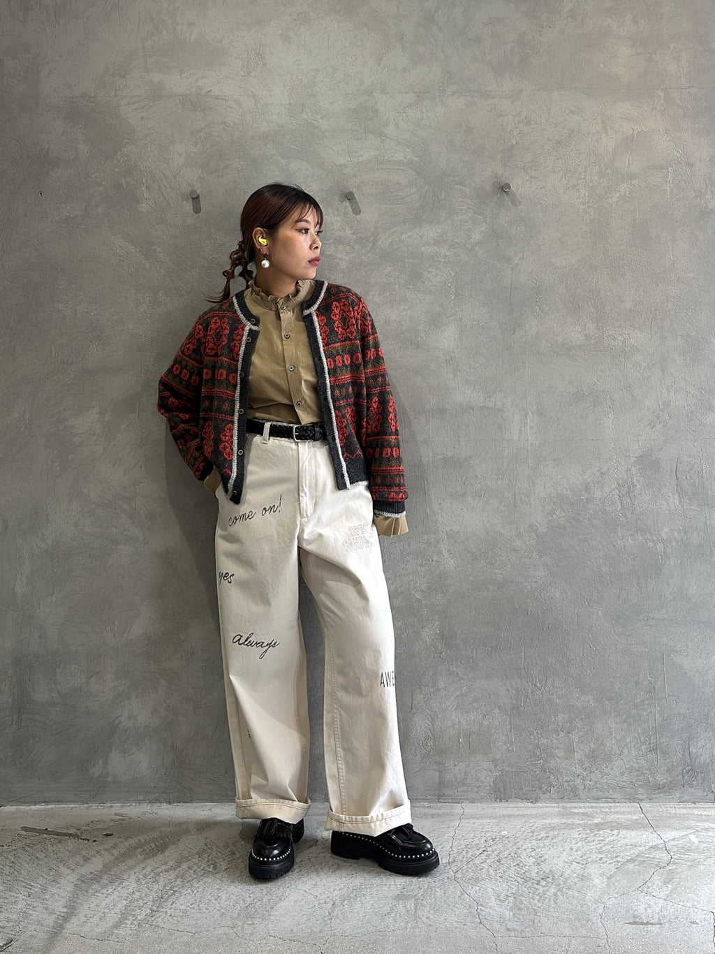 ジャガードカーディガン／LE MÉLANGE