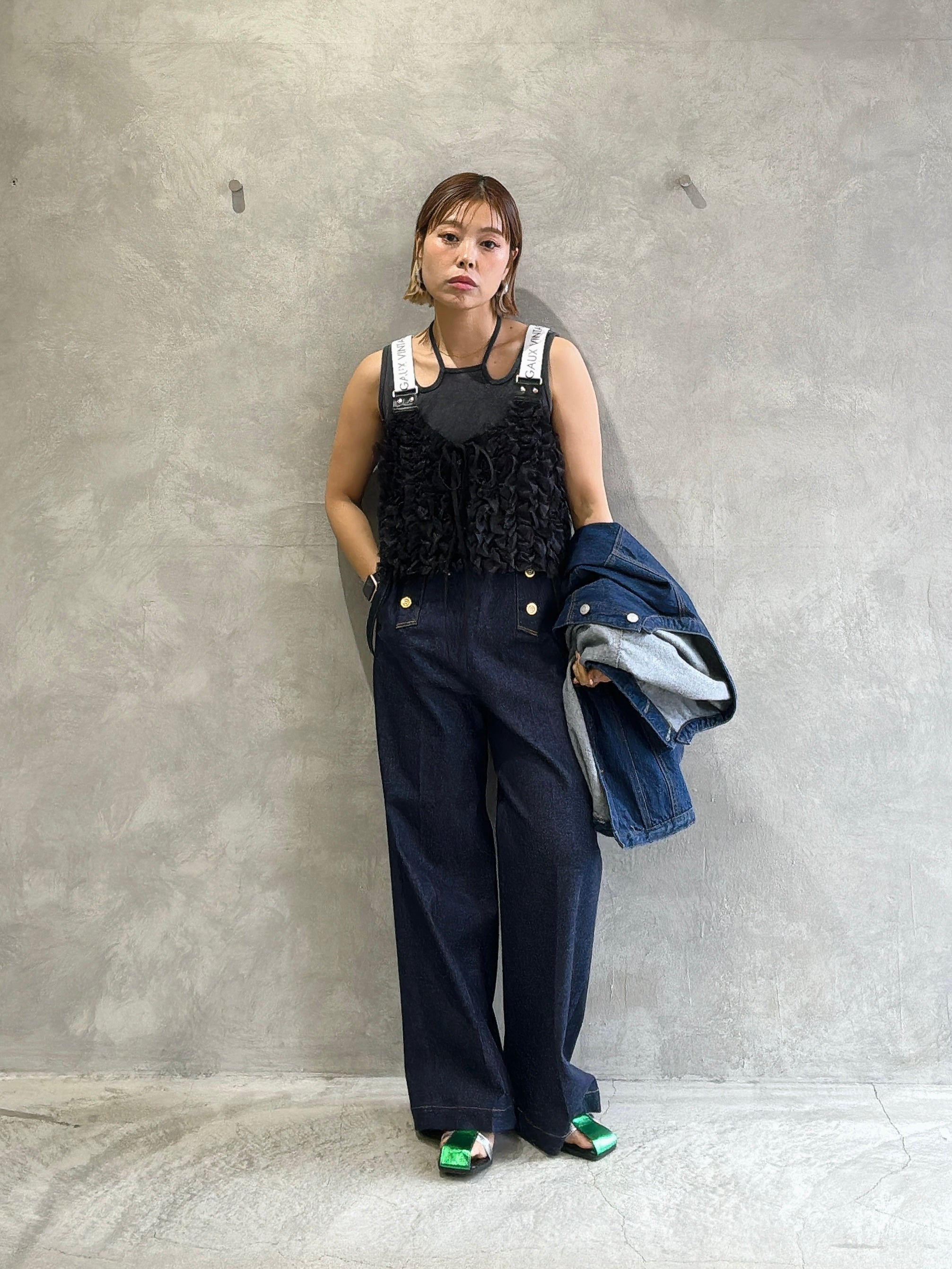 MARGAUX VINTAGE ブラックサロペット MARGAUX VINTAGE ブラックサロペット