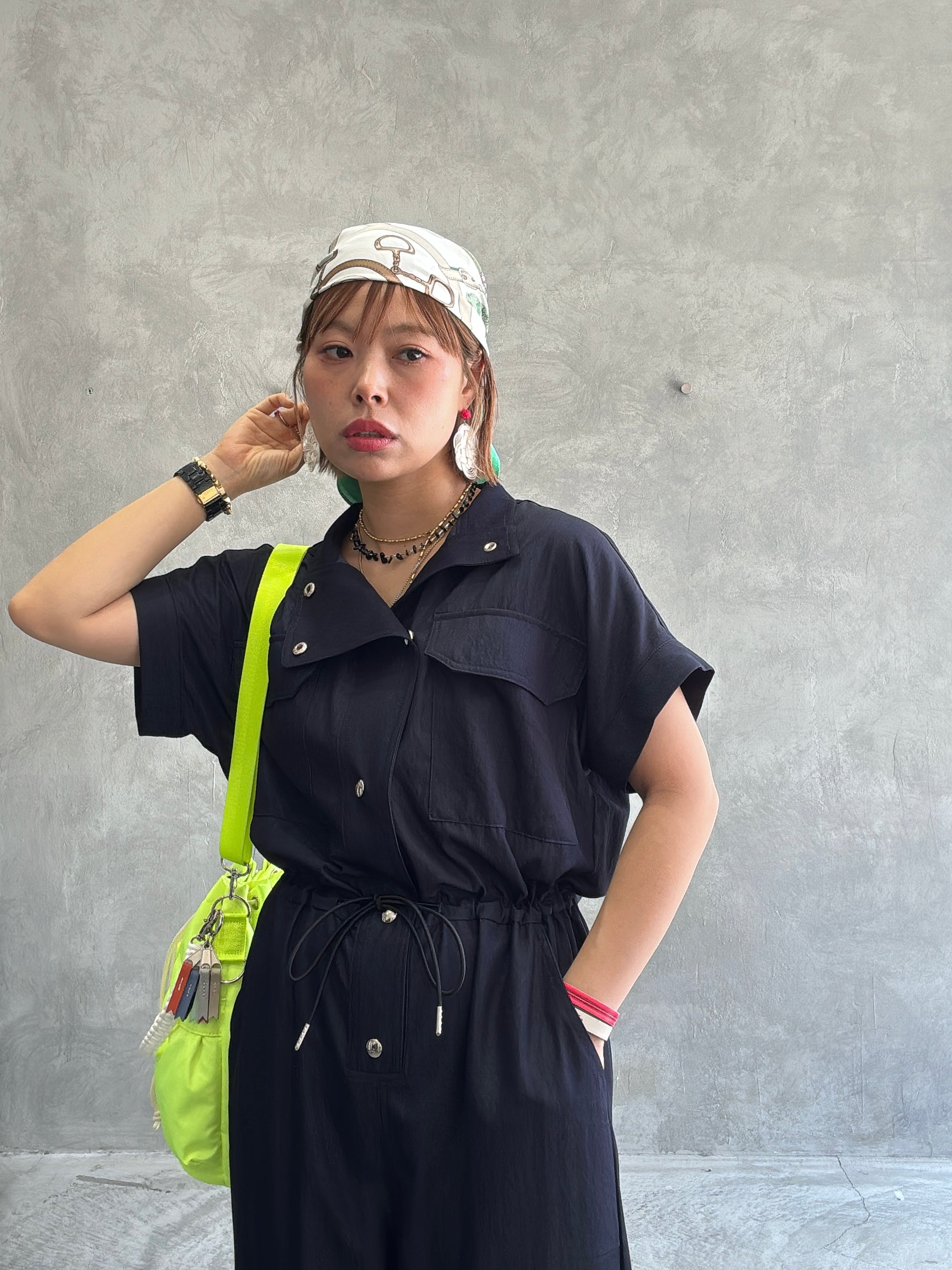 タク希少　CIVARIZE / コーティングジャンプスーツ 46 ブラック ジャンプスーツ／AL-26043-S／MARGAUX VINTAGE – No.9-the Nines-