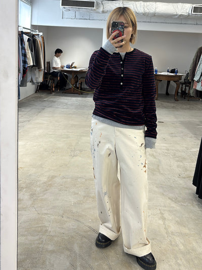 受付終了【予約⚡︎販売】2WAYコーデュロイボーダーヘンリーネックロンT／8651002／LE MÉLANGE／2026 AW #2