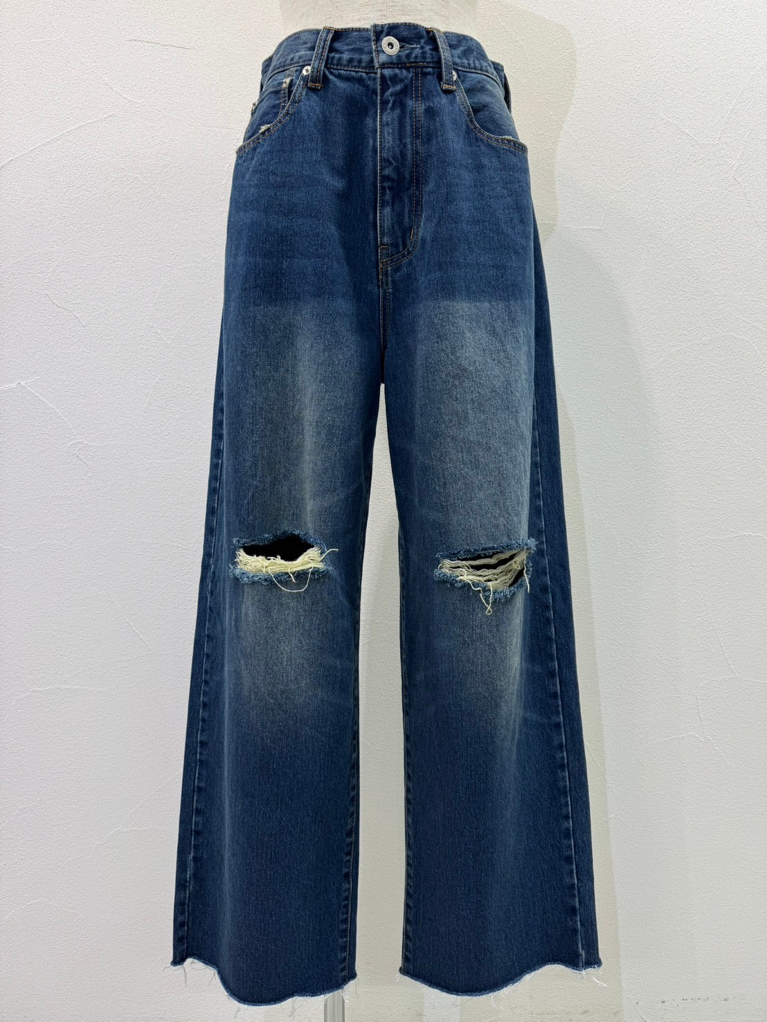 【予約⚡︎販売】クラッシュデニムヴィンテージワイドパンツ／604494／CYAN tokyo／2026 AW#1
