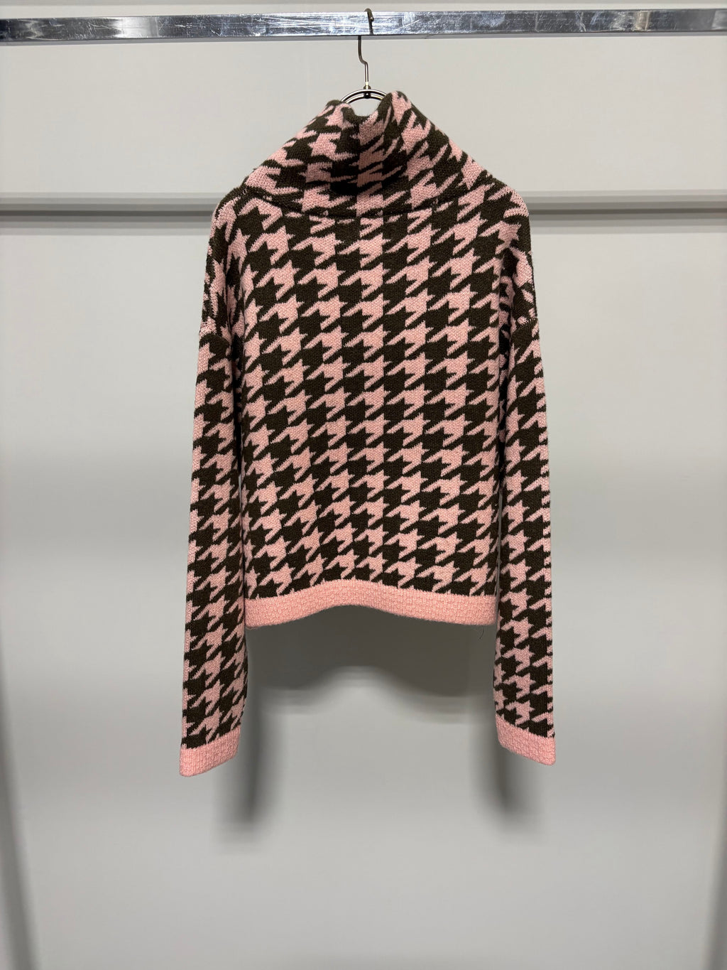 【予約⚡︎販売】千鳥柄ニットZIPカーディガン／MG KN-26134-A／MARGAUX VINTAGE／2026 AW＃2
