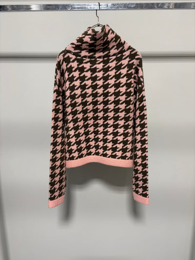 【予約⚡︎販売】千鳥柄ニットZIPカーディガン／MG KN-26134-A／MARGAUX VINTAGE／2026 AW＃2