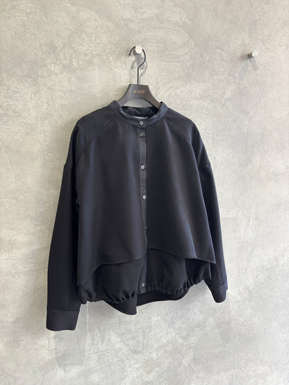 ノーカラードッキングシャツ／trois