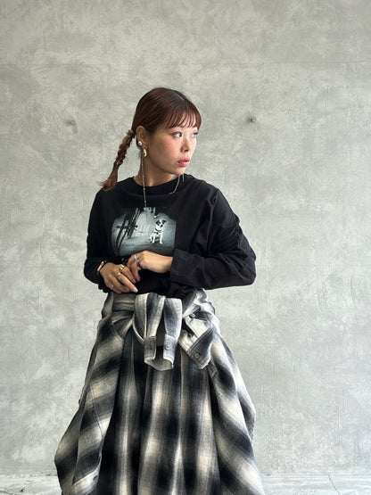 【再入荷】2way（DOG & LOGO）プリントカットソー／Dignite collier