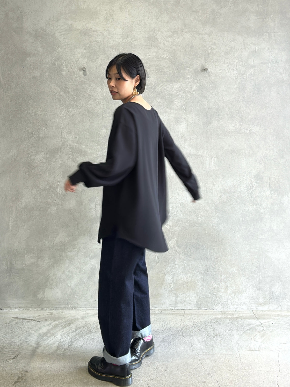 前後2wayフォトプリントロンT／Anna Kerry