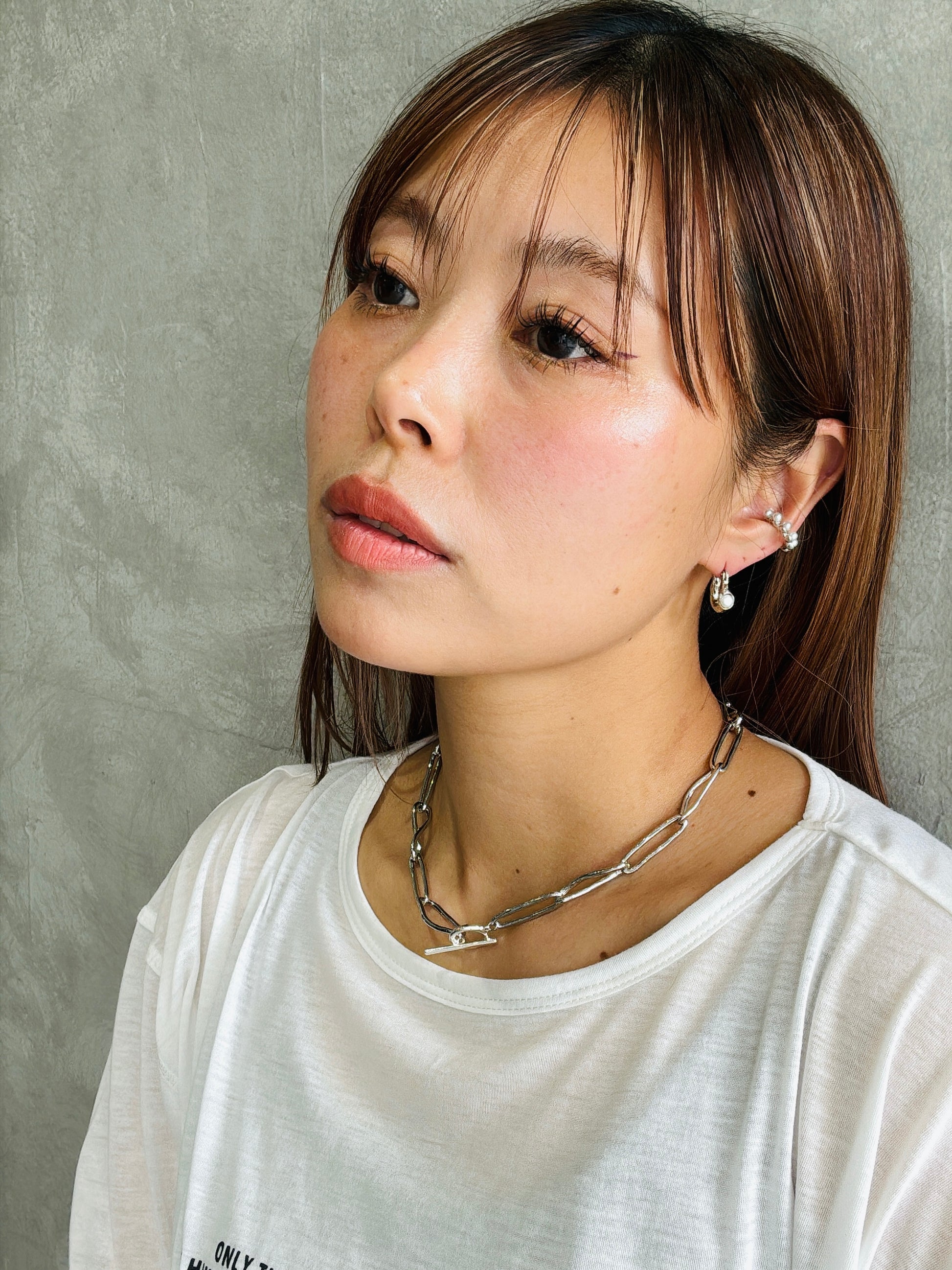 【予約販売】ニュアンスメタルパールピアス