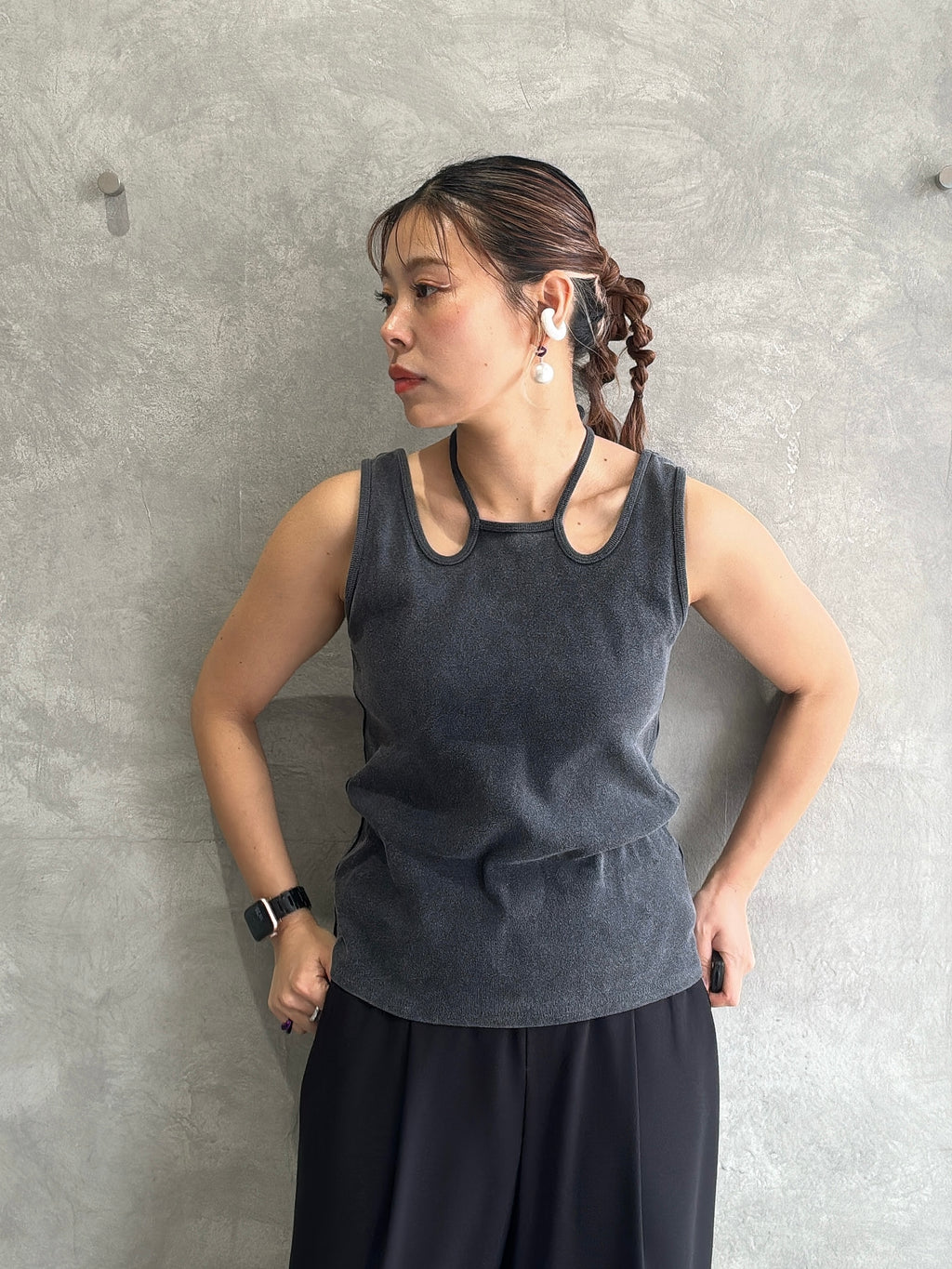 #勝ち確【予約⚡︎販売】ホルターデザインノースリーブ／VERSEAU