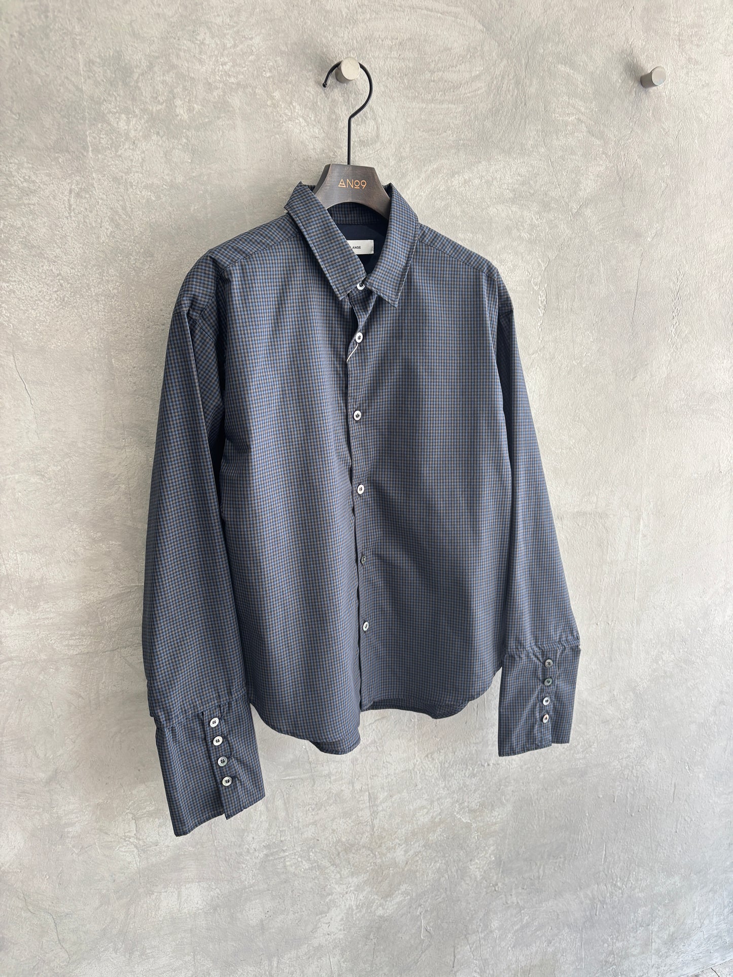 タイ付きチェックシャツ／LE MÉLANGE