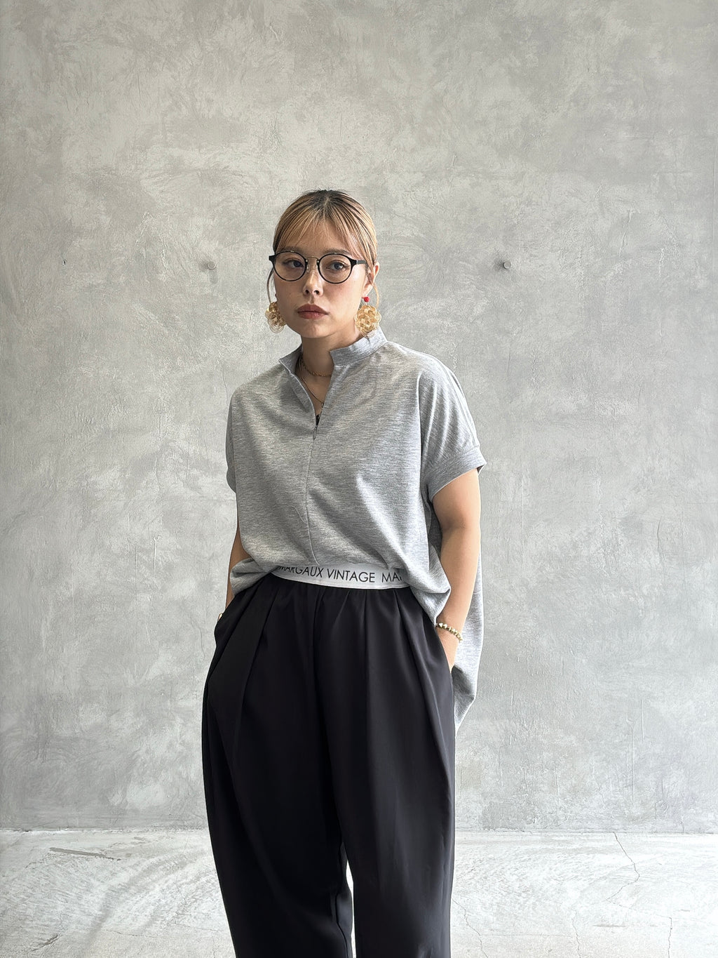 フロントジップカットソー／MG CT-26104-A／MARGAUX VINTAGE／2026 AW＃1