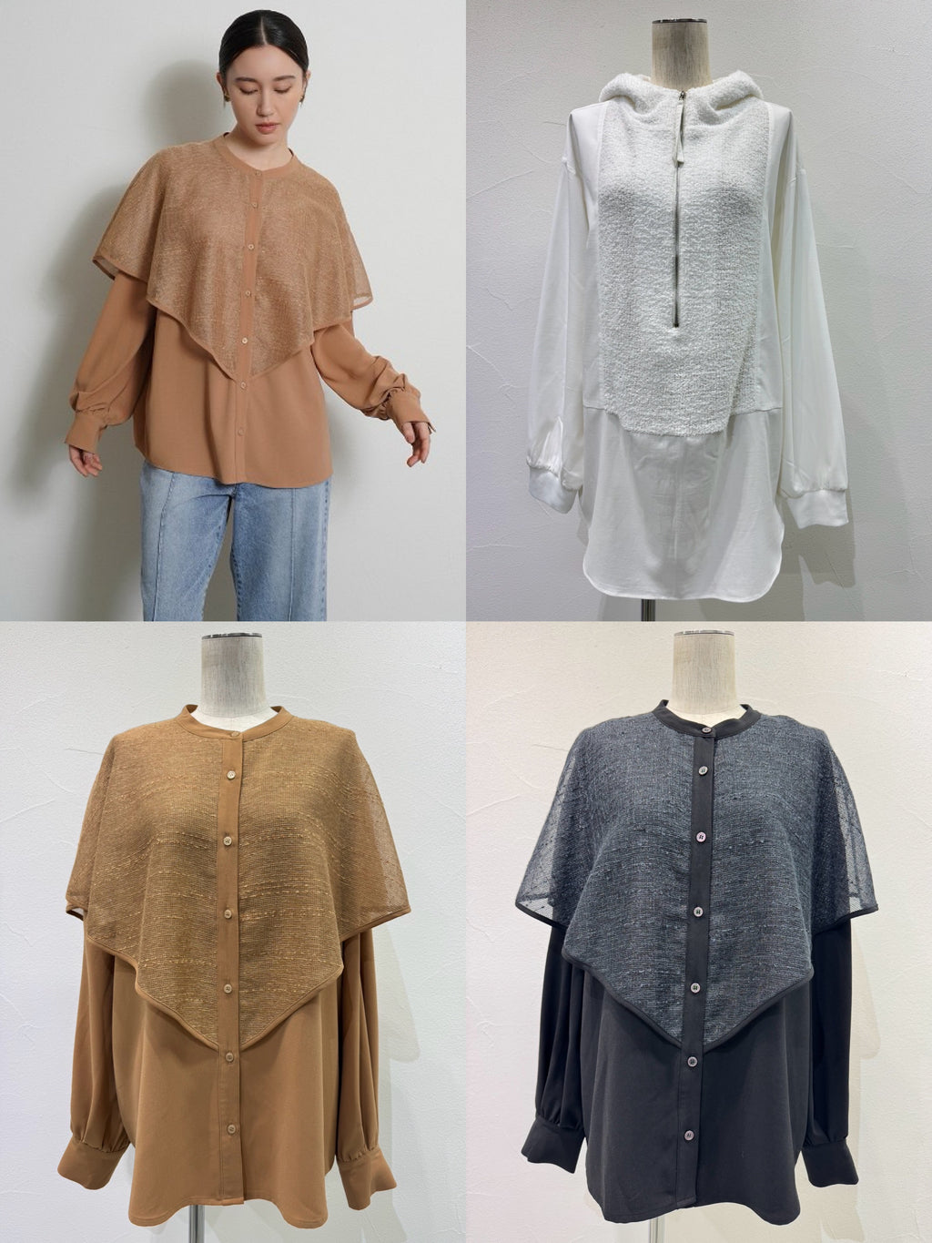 【予約⚡︎販売】ラメメッシュケープレイヤーシャツ／604500／CYAN tokyo／2026 AW#1