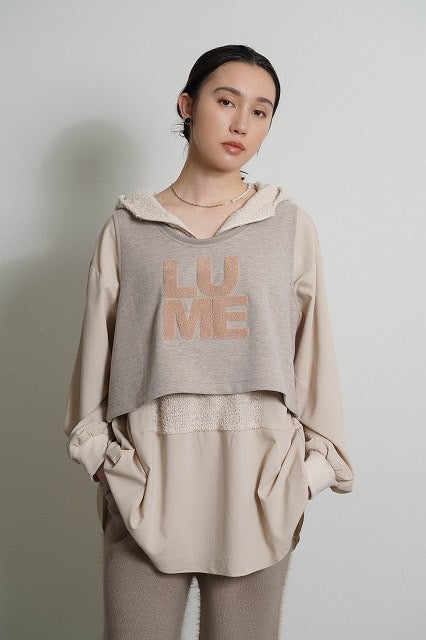 【予約⚡︎販売】パイルフーディスリットプルオーバー／604501／CYAN tokyo／2026 AW#1