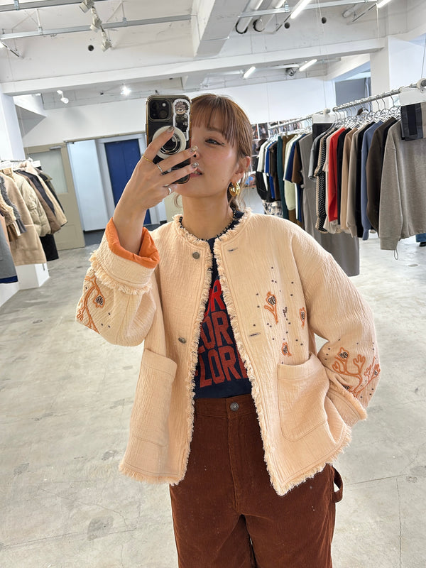 受付終了【予約⚡︎販売】刺繍クルーネックジャケット／#8643804／LE MÉLANGE／2026 AW #1