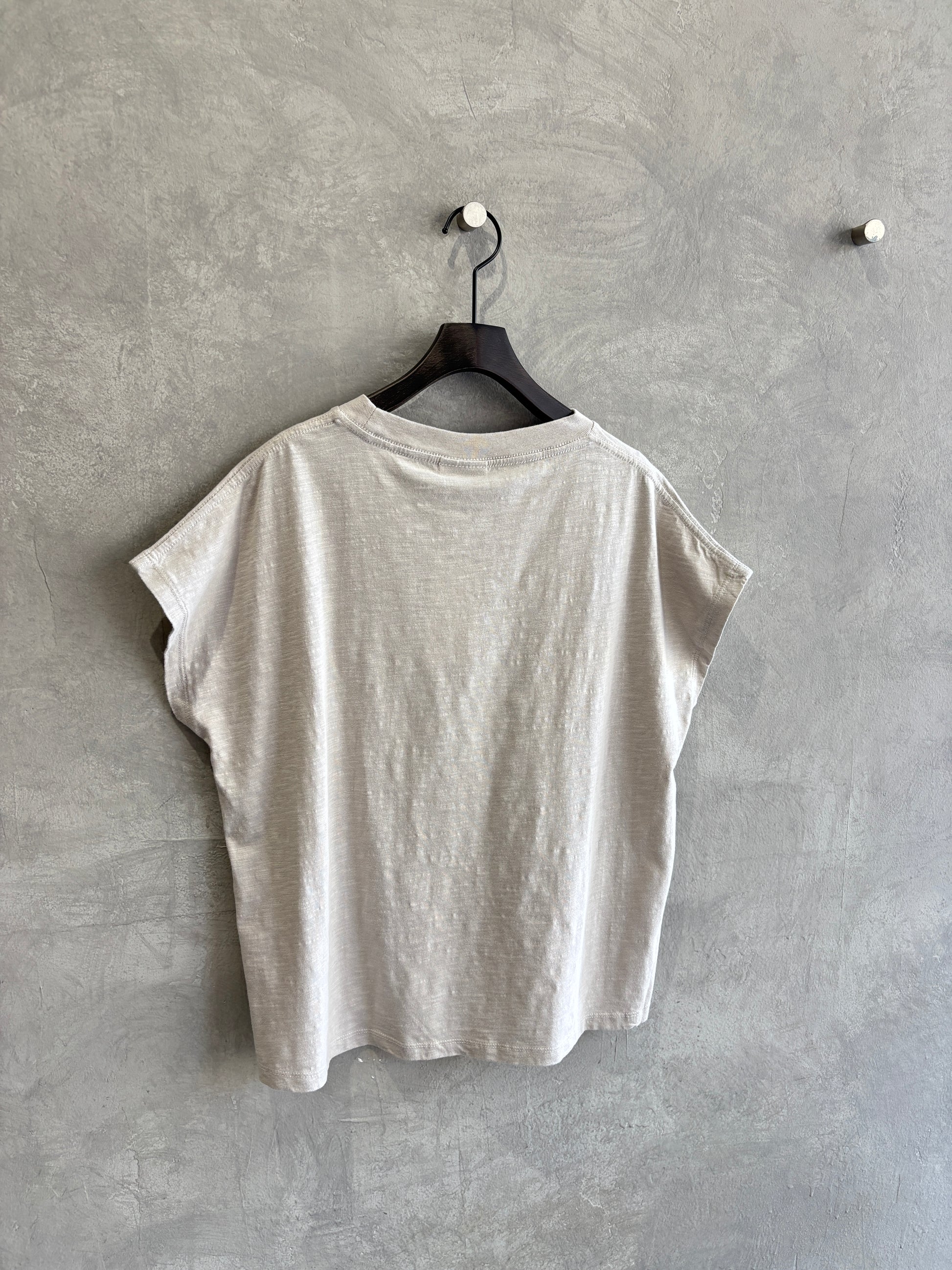 【予約販売】NE LACHE RIENロゴゆるフレンチスラブTシャツ／ING