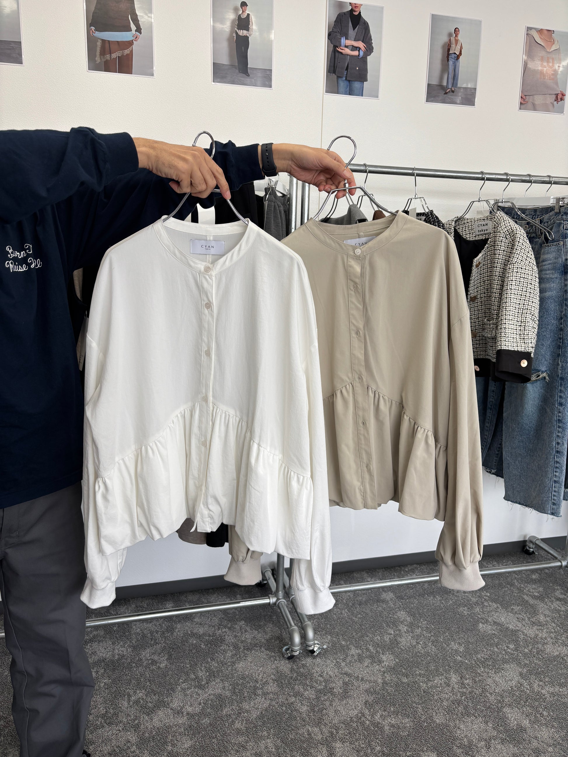 【予約⚡︎販売】ギャザーバルーンシャツ／604489／CYAN tokyo／2026 AW#1
