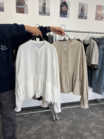 【予約⚡︎販売】ギャザーバルーンシャツ／604489／CYAN tokyo／2026 AW#1