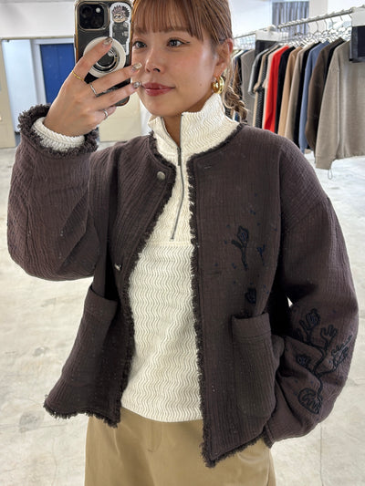 受付終了【予約⚡︎販売】刺繍クルーネックジャケット／#8643804／LE MÉLANGE／2026 AW #1