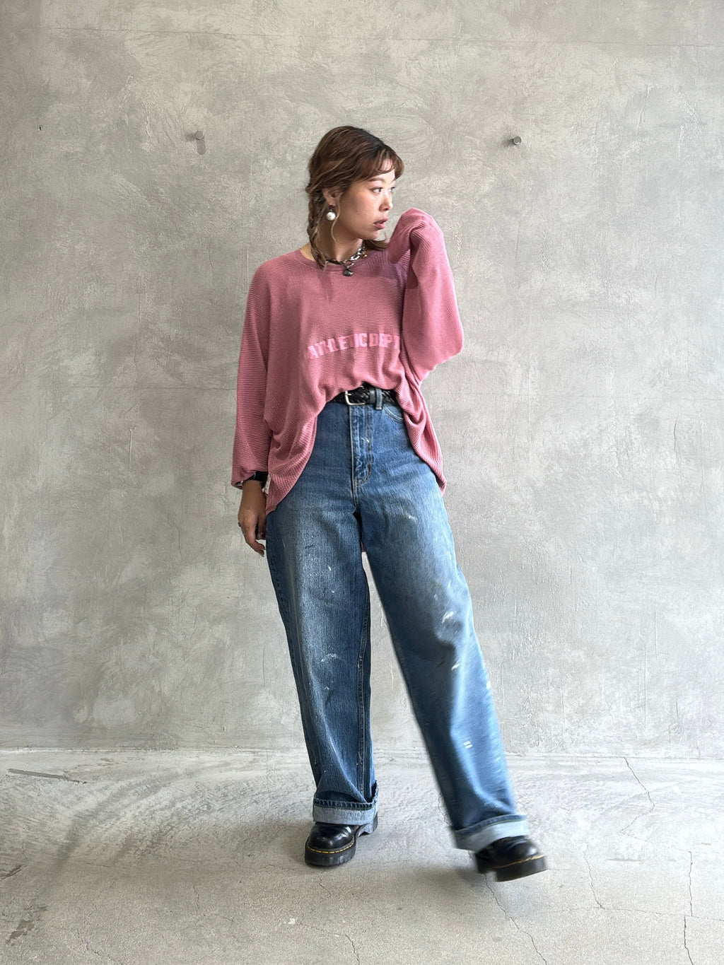 ワッフルドルマンロンT／flamingo firm