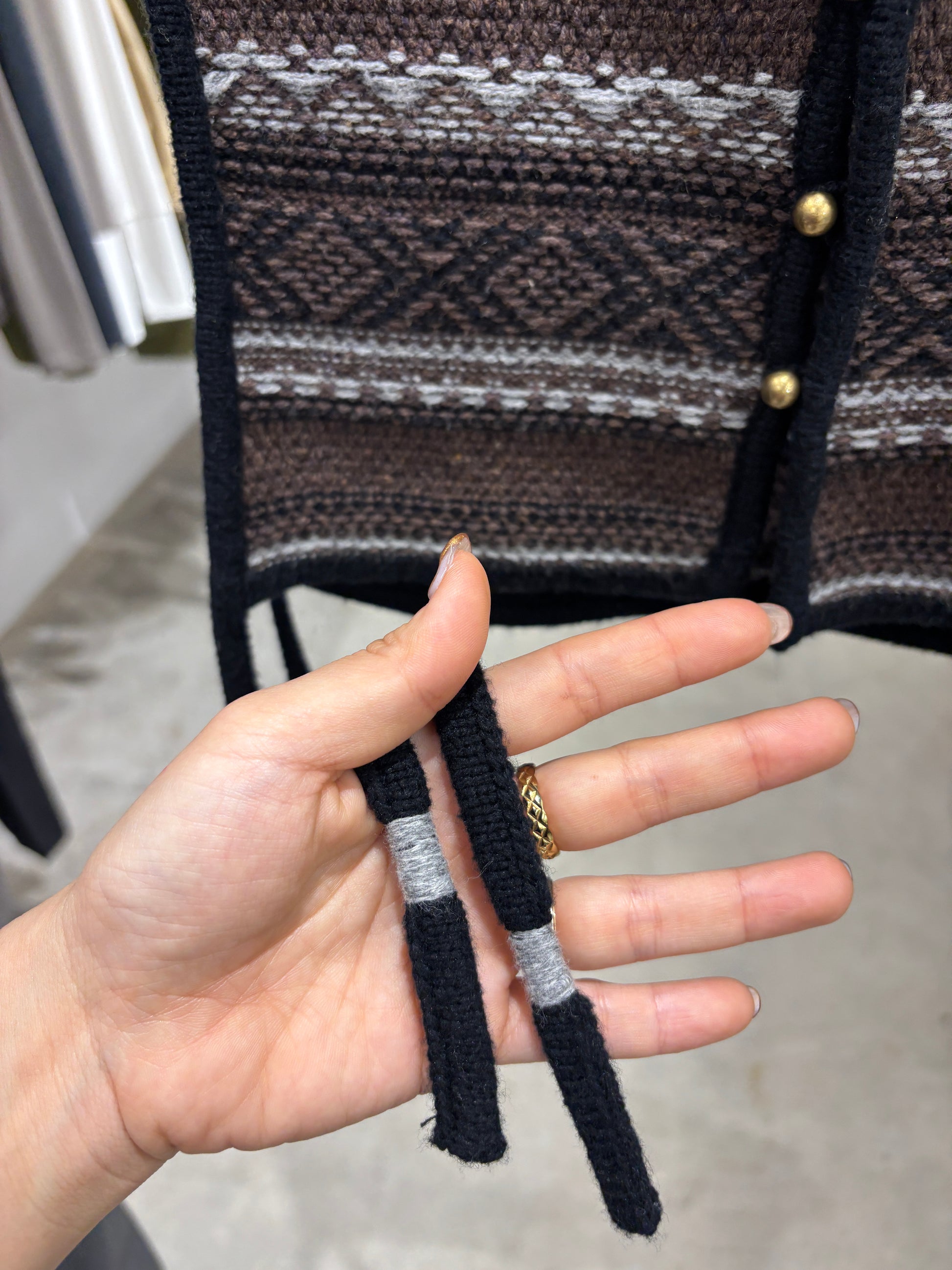 【予約⚡︎販売】ジャガードVネックベスト／#8642701／LE MÉLANGE／2026 AW #1