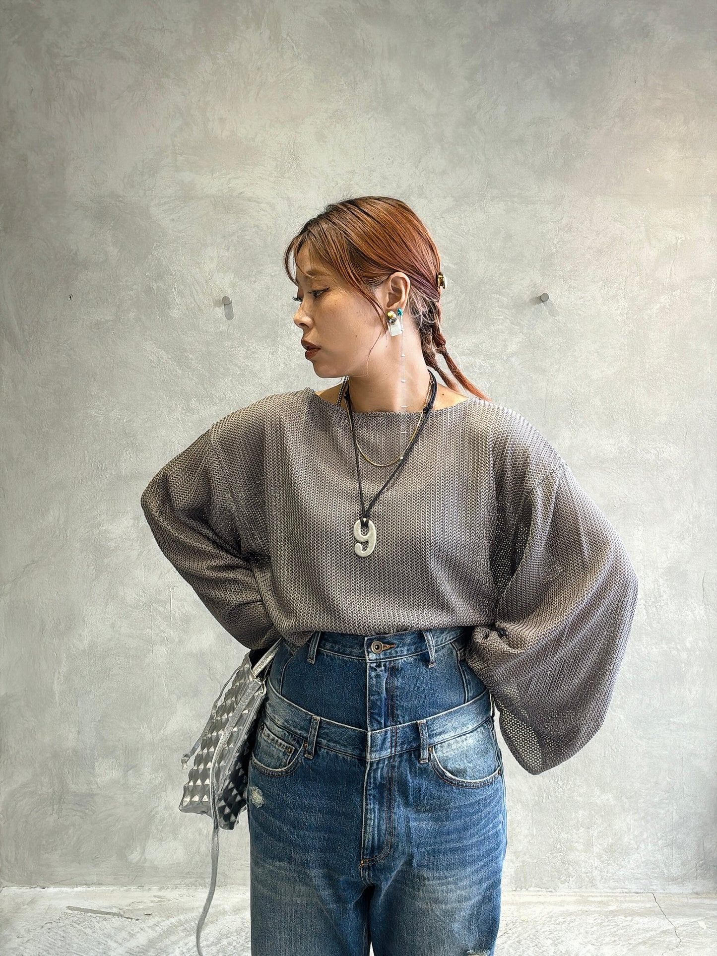 メッシュフレアプルオーバー／Anna Kerry