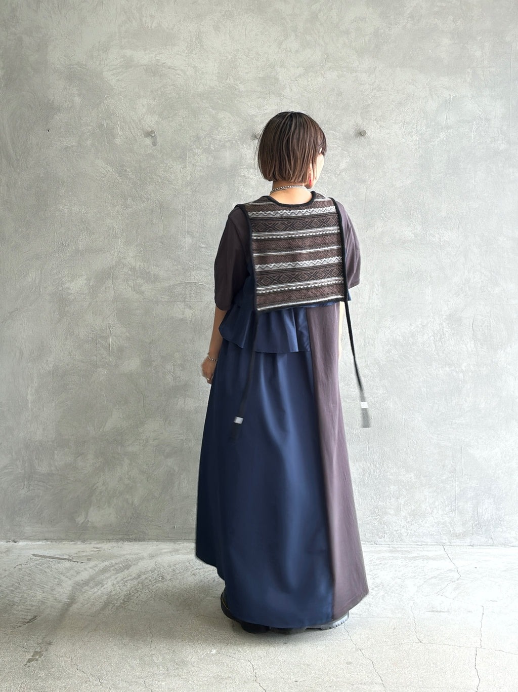ジャガードVネックベスト／#8642701／LE MÉLANGE／2026 AW #1