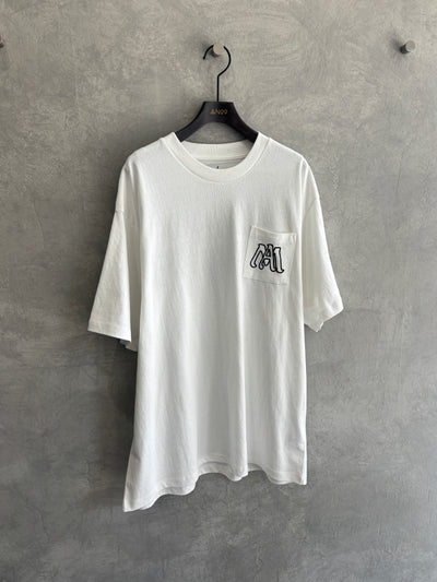 【予約販売】men'sサイズ／コード刺繍ポケット Tシャツ／ING