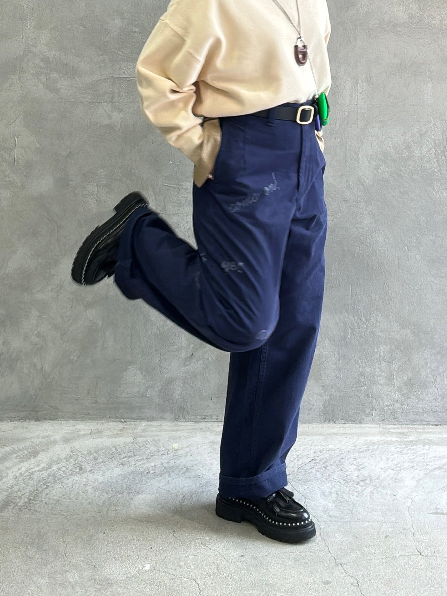 【再入荷】プリントチノパン／LE MÉLANGE