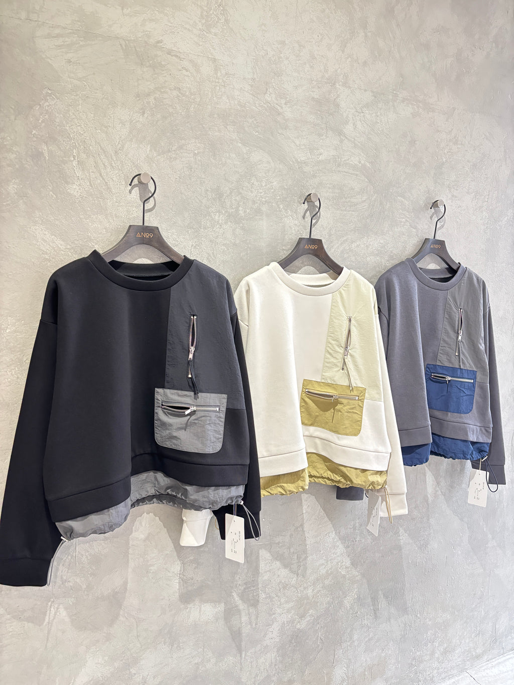 ナイロンドッキングスウェット