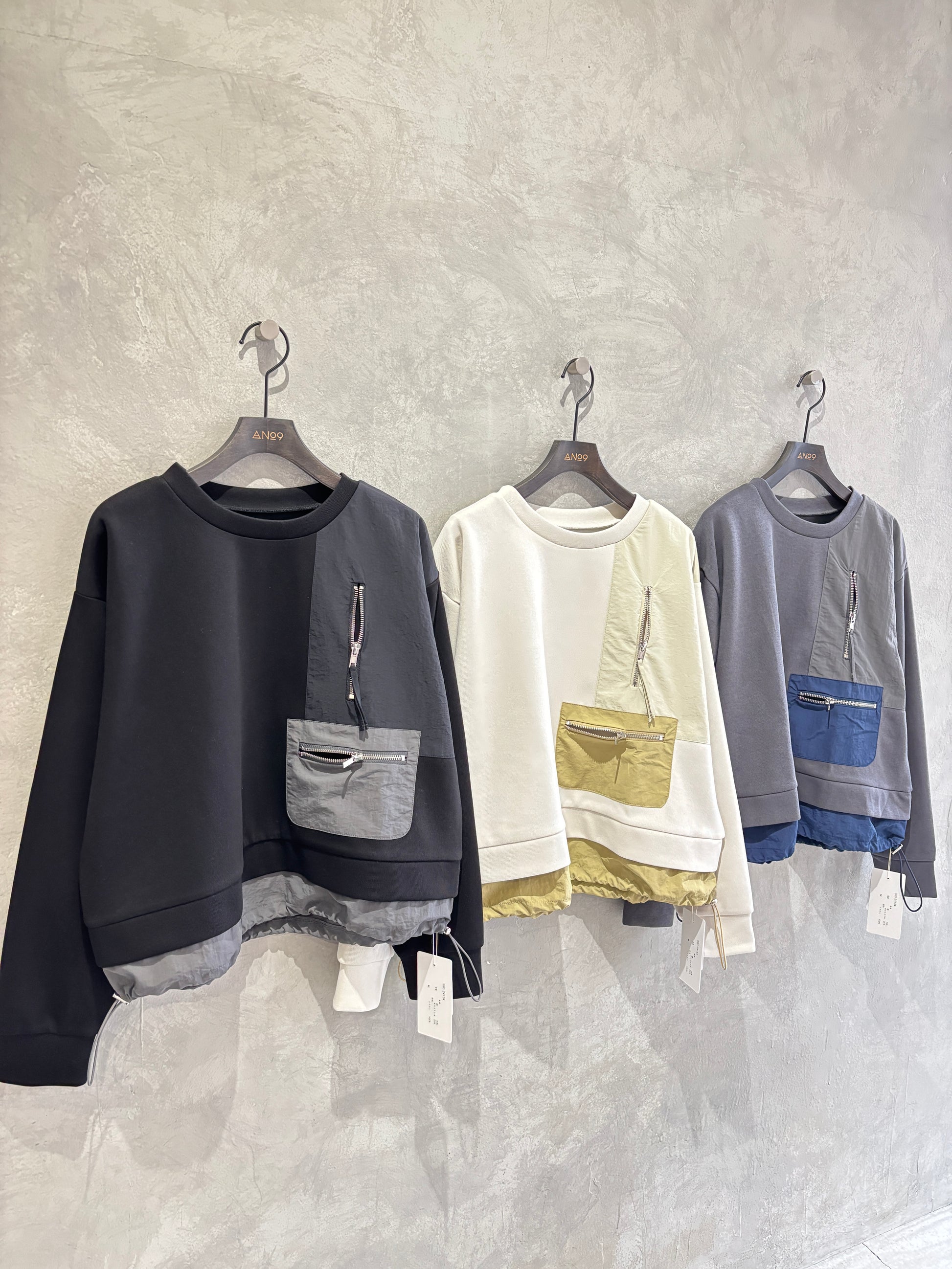 ナイロンドッキングスウェット