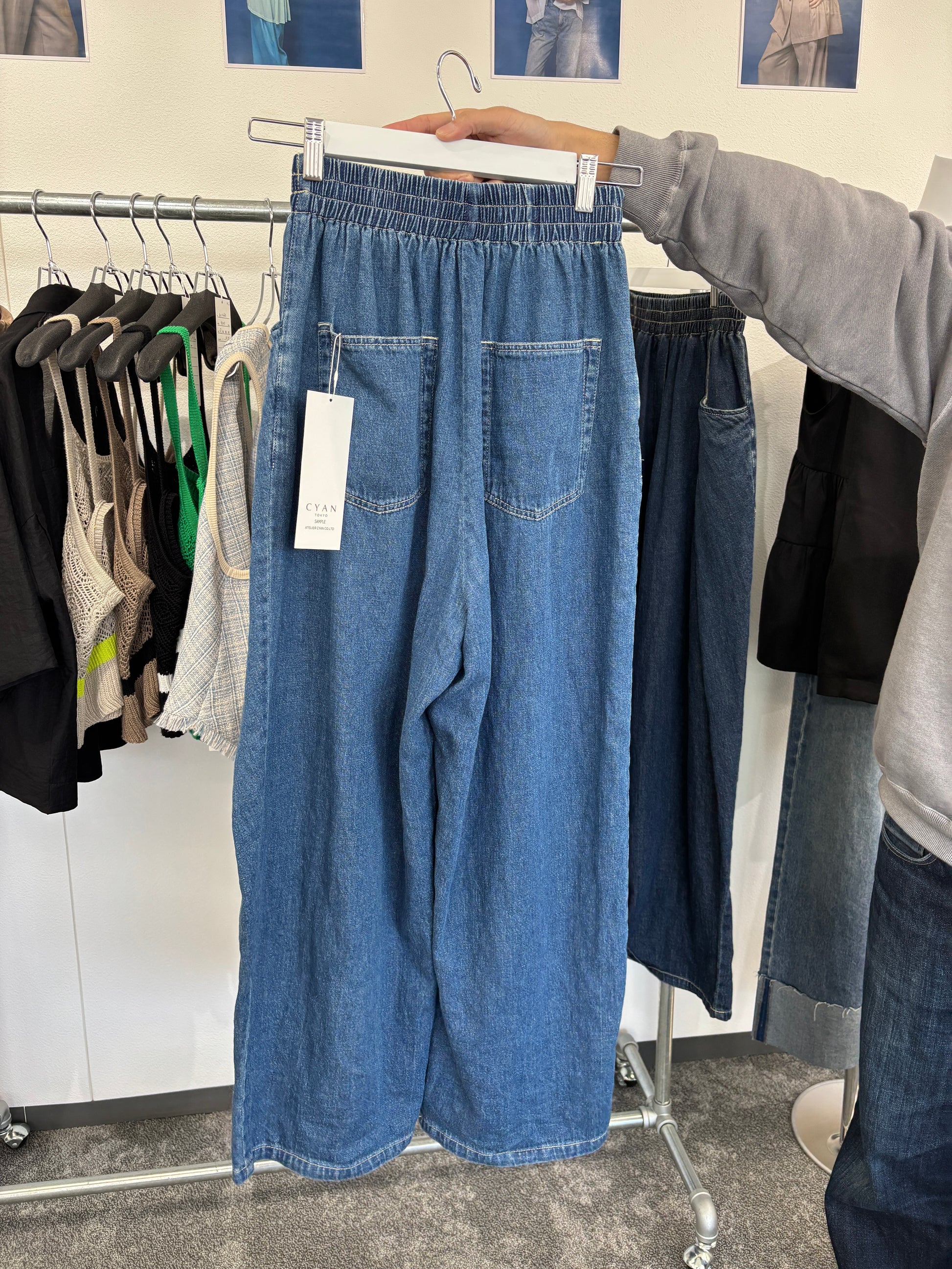 【予約販売】オーバータックリネンデニムワイド／601464／CYAN tokyo／2026 SS#2