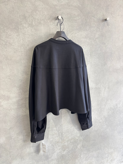 ラウンドステッチサーキュラシャツ／CYAN tokyo