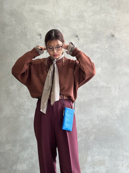 ショート丈ドルマンライクプルオーバーニット／LE MÉLANGE