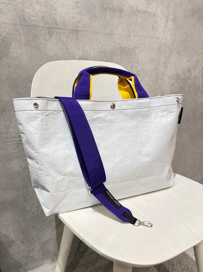 【予約販売】パープル×イエロー（本体：ホワイト）／FACTORY OMOTO／BASIC TOTE