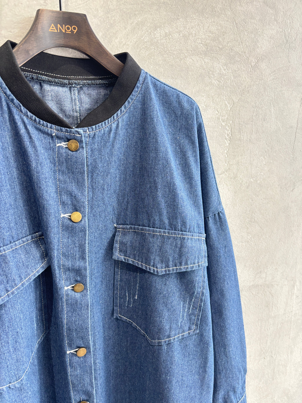 ロングデニムシャツ