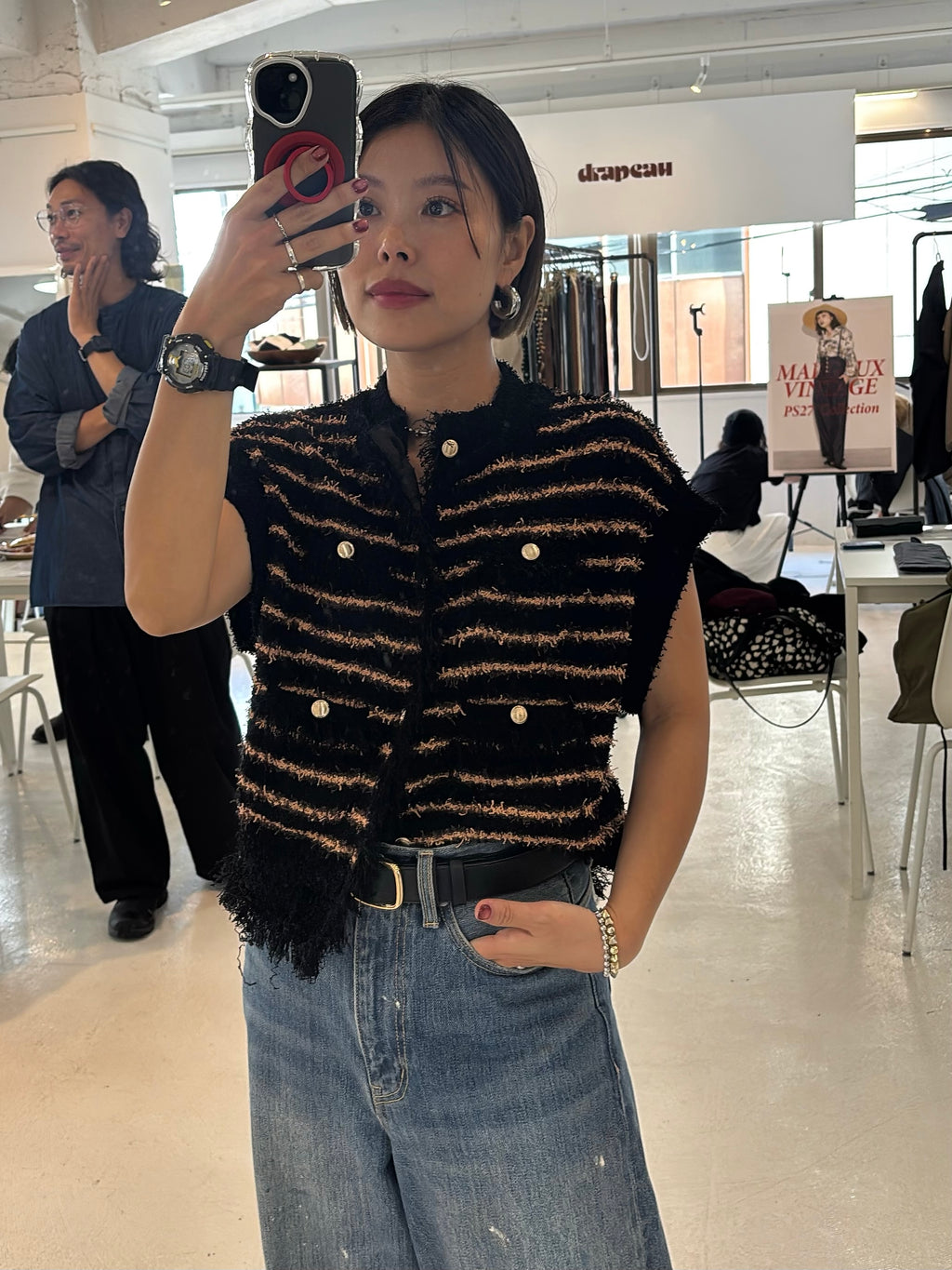 【予約⚡︎販売】ボーダーシャネルニットベスト／MG KN - 27021 - S／MARGAUX VINTAGE／2027 PRE SPRING COLLECTION